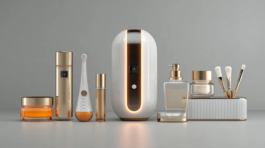 未来の美容テクノロジーと高機能化粧品のイメージ