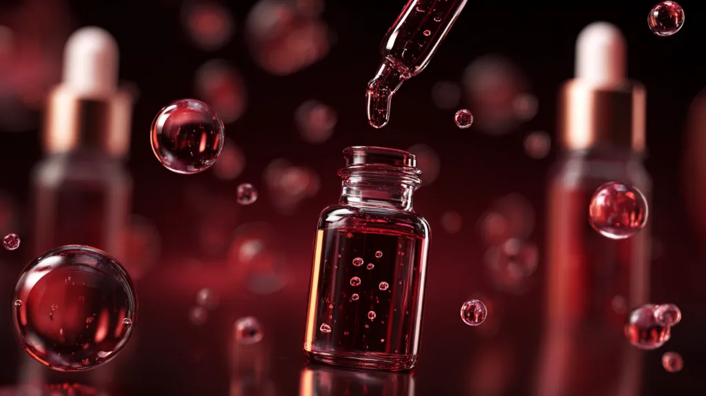 美容成分の研究イメージ（スキンケア分子と化粧品成分）