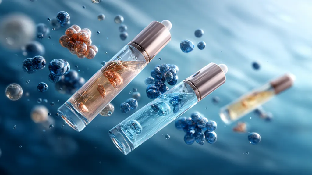 スキンケア美容成分のイメージ（レチノール・ビタミンCなど）